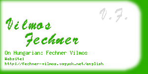 vilmos fechner business card